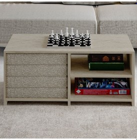 Resim Gord Minderli Orta Sehpa Oyun Ve Dinlenme Alanı İçin Fonksiyonel Tasarım Traverten 