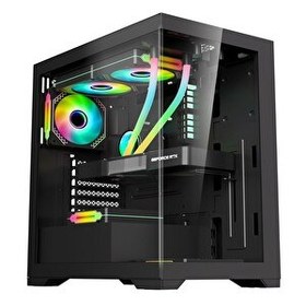 Resim Xaser MG210 4 x RGB Fan USB 3.0 ATX Oyuncu Bilgisayar Kasası Siyah 
