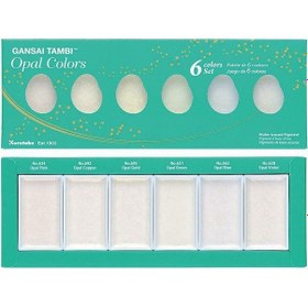Resim Zig Kuretake Gansai Tambi Sulu Boya Seti 6lı Opal Colors 
