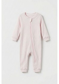 Resim Luess Kız Bebek Çizgili Tulum 0 Ay 9 Ay Pembe 