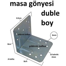 Resim Masa Gönyesi 85x80 Kalın Geniş L Demir L Köşe Büyük Boy 