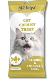Resim Mofelya Yüksek Proteinli Somonlu & Antartika Krilli Krem Kedi Ödül Maması 15 Gr 4'lü 