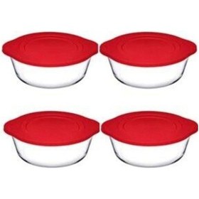 Resim Paşabahçe 59123 Plastik Kapaklı Borcam 4'lü 1450 CC 