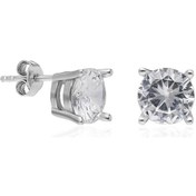 Resim 925 Ayar Gümüş Tek Taş Küpe 