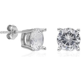 Resim 925 Ayar Gümüş Tek Taş Küpe 