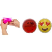 Resim Emoji Kırmızı Ceylan Cep Sobası,el Isıtıcı,2 Adet Sıcak Su Torbası Pvc 9cm 