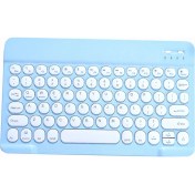 Resim Flameer Klavye ve Fare, 10 Inç Küçük Kablosuz Bluetooth Seti, Için, Hava Mini, Mavi (Yurt Dışından) 