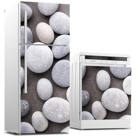 Resim Buzdolabı Ve Bulaşık Makinası Beyaz Eşya Sticker Kaplama Taşlar 