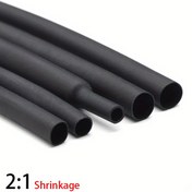 Resim 1 Metre Siyah Dia 1 2 3 4 5 6 7 8 9 10 12 14 16 20 25 30 40 50 Mm Isı Küçültme Tüpü 2:1 Poliolefen Termal Kablo Kılıfı İzoleli 