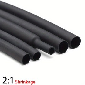 Resim 1 Metre Siyah Dia 1 2 3 4 5 6 7 8 9 10 12 14 16 20 25 30 40 50 Mm Isı Küçültme Tüpü 2:1 Poliolefen Termal Kablo Kılıfı İzoleli 