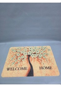 Resim Hijyenik Kıvırcık Paspas 40x60 Cm - Islaklık Emici Kapı Önü Paspası Turuncu 