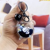 Resim Silver1 Gıoıo Yeni Sevimli Kedi Pençe Çapraz Giyinme Kurumi Bebek Araba Anahtarlık Büyük Kulak Köpek Çift Okul Çantası Hediye Anahtarlık Kolye (Yurt Dışından) 