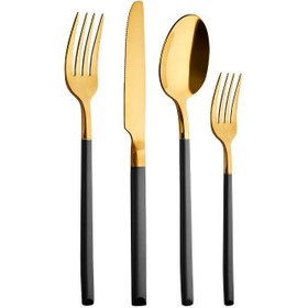 Resim Aryıldız Soho Prestige Gold Gri 24 Parça 6 Kişilik Çatal Kaşık Bıçak Takımı 