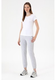 Resim U.S. Polo Assn. Kadın Açık Gri Şardonlu Jogger Eşofman Altı 50313581-VR001 