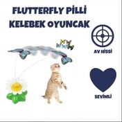 Resim FlutterFly Hareketli Pilli Kelebek Kedi Oyuncağı 