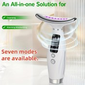 Resim Yeniden şarj edilebilir Yüz ve Boyun Bakım Cihazı, 7 Modlu, USB Şarj, Titreşimli ve Isıtmalı Masaj Aleti, Ev Kullanımı İçin Ergonomik Tasarım - Kadınlar İçin İdeal Hediye, Cilt Bakımı Rutini Geliştirici, Şık Modern Alet, Dijital Ekran Özelliği, Cilt Bakımı Aracı, Güzellik Tutkunları 
