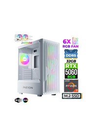 Resim Fazeon Astra X590 R7-7700X 32 GB 1 TB M.2 NVMe SSD 8 GB RTX5060 Free Dos Masaüstü Oyuncu Bilgisayarı 