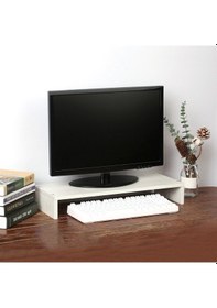 Resim Pazly Ahşap Masa Düzenleyici Laptop Standı Ve Depolama Rafı - Ergonomik Çalışma Alanı 