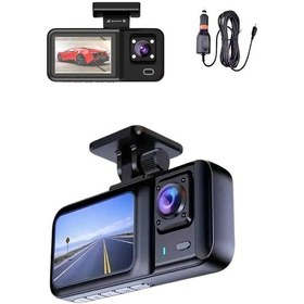 Resim Nrzsnt 1080p Sürüş Kaydedici 2 İnç Araç Araba Ön İç Arka Dvr Ips Ekran 