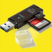 Resim 2'si 1 arada USB 3.0 & 2.0 Kart Okuyucu, SD/MMC/RS-MMC/UHS-I Kartlar için 5Gbps Yüksek Hızlı Adaptör, PVC, PC ve Kamera Depolama ile Uyumlu, Micro SD Karttan USB Adaptörü 