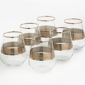 Resim Piyale Cam Su Bardağı 6'lı Set 