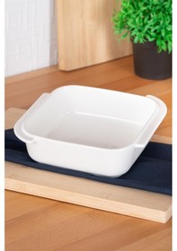 Resim Acar Bianco Perla Kare Fırın Kabı - 19.5 Beyaz 