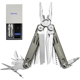 Resim Rocktol 19 Fonksiyonlu Multi Tool Pense Kılıflı Gri 