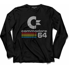 Resim Kendim Seçtim Commodore 61 C64 Logo Antika Bilgisayar 2 Uzun Kollu Tişört Baskılı Çocuk T-Shirt 