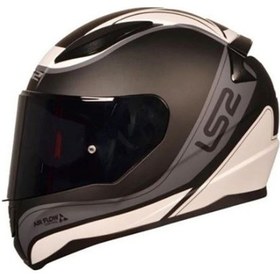 Resim LS2 Rapıd Deeper Mat Beyaz-siyah Kask (Siyah+Beyaz Cam) 