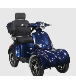 Resim Volta Elektrikli 4 Tekerlekli Moped 1000W Motor Gücü 50 km Menzil 90 kg Taşıma Kapasitesi Lacivert 