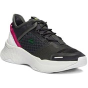 Resim Lacoste Court Drive Vintage Womens Sneaker Kadın Günlük Spor Ayakkabı Gri Gri 