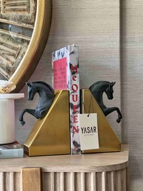 Resim Cavallion At Detaylı Kitap Tutucu 