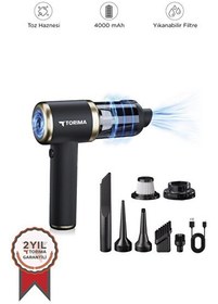 Resim Torima LT-132 Mini Çok Fonksiyonlu Şarjlı El Süpürgesi 