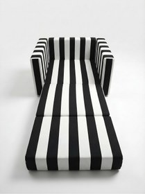 Resim LENSA HOME Çocuk Koltuğu Komple Sünger Katlanabilir Yataklı Minder Yatak (0-4 YAŞ) SİYAH BEYAZ TARAFTAR DESEN 