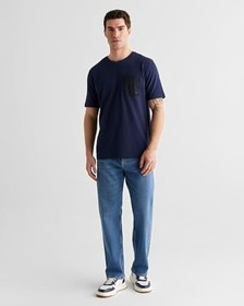 Resim GANT Erkek Mavi Baskılı Kısa Kollu T-Shirt 