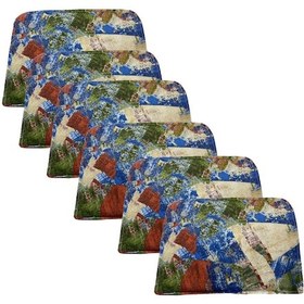 Resim Knsz sırt minderi 6 lı zng&mğr&uslu geometrik desen cırtlı tel bar sandalyesi sırtı için 