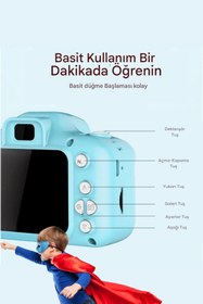 Resim OWWOTECH Çocuk Fotoğraf Makinesi 1080p Hd Kamera 4gb Hafıza Kartı 