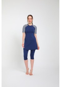 Resim Chelly Kadın Likralı Yarı Kapalı Tesettür Mayo S 3160 - S 3165 001 