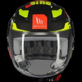 Resim MT METMETS OF514 LITE DINO A1 MSTT BLACK MOTOSİKLET ÇOCUK KASKI 