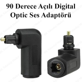Resim BK Teknoloji 90 Derece Dik Açı L Tipi Dirsek Toslink Fiber Optik Ses Adaptörü 