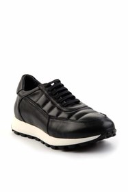 Resim Bambi Siyah Hakiki Deri Erkek Sneaker E01757709303 