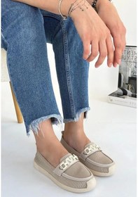 Resim Biçomi Wata Bej Triko Babet Ayakkabı Çok Renkli 