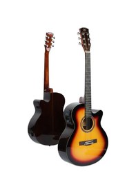 Resim Maxword M501-sb-eq Profesyonel Sunburs Elektro Akustik Gitar Seti 4/4 Yetişkin Seri Üst Segment 