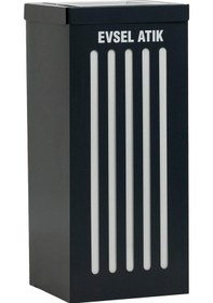 Resim Ovata Paslanmaz Metal Geri Dönüşüm Kutusu Evsel Sıfır Atık 