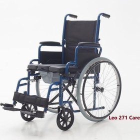 Resim Leo Tekerlekli Banyo Tuvalet Sandalyesi, Katlanabilir 