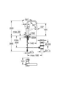 Resim Grohe Allure Tek Kumandalı Lavabo Bataryası L-Boyut 32146000 
