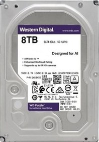 Resim Wd 8tb Purple Wd84purz 5640rpm 128mb 7x24 Güvenlik Harddisk 