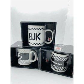 Resim Erzi Mgm Porselen Lisanslı Taraftar Kupa Bardak Beşiktaş 