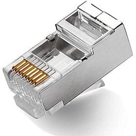 Resim Alfais Al-4221 Metal Rj45 Cat5 Jack Konnektör Uç Lan Ethernet 100 Adet 