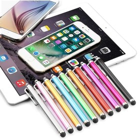 Resim TEKNETSTORE 10' Lu Renk Paketi Evrensel Stylus Dokunmatik Kalem Tablet Ipad Apple iPhone Samsung Xiaomi Huaweı Uyumlu 